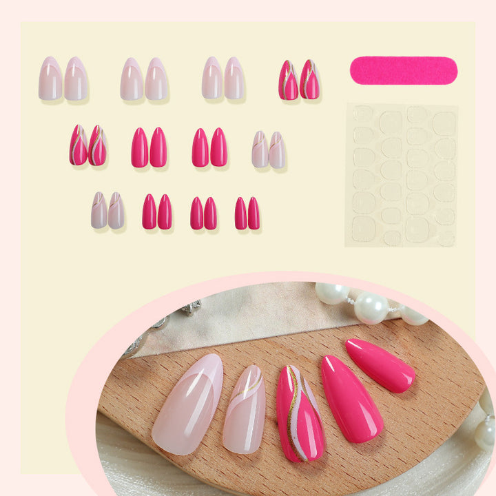 Elegantes Press-On-Nagelkunst-Set mit künstlerischem Farbverlauf-Design Karnz