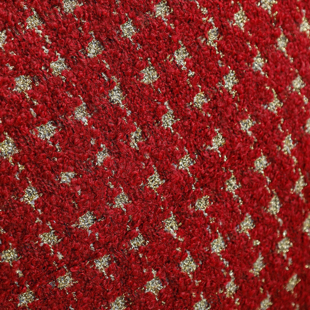 Gemustertes Bouclé-Zierkissen mit Hahnentrittstruktur Karnz