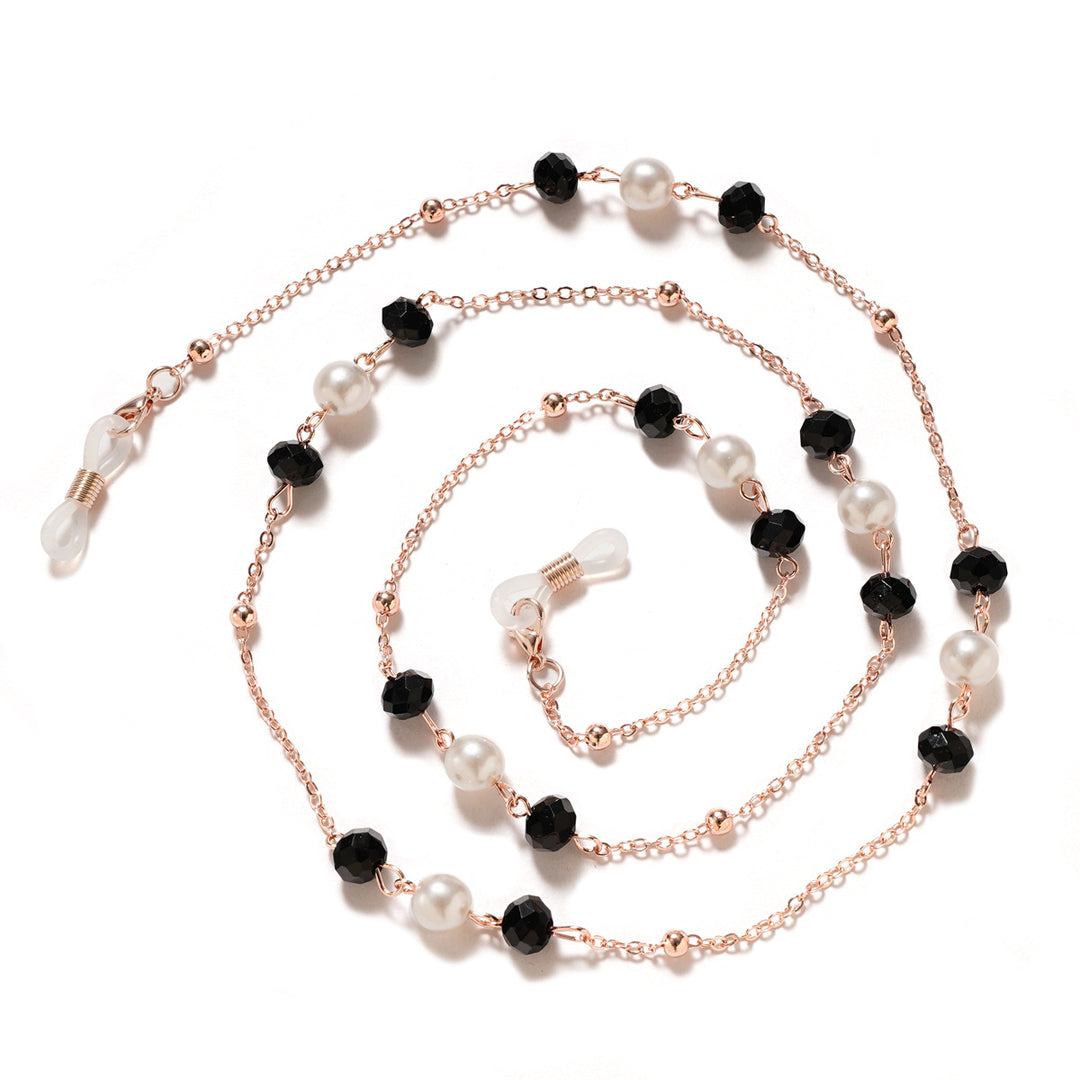 Elegante Perlen- und Edelstein-Brillenband Karnz