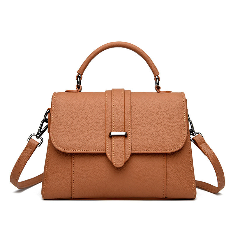 Elegante Leder Top Handle Handtasche Karnz