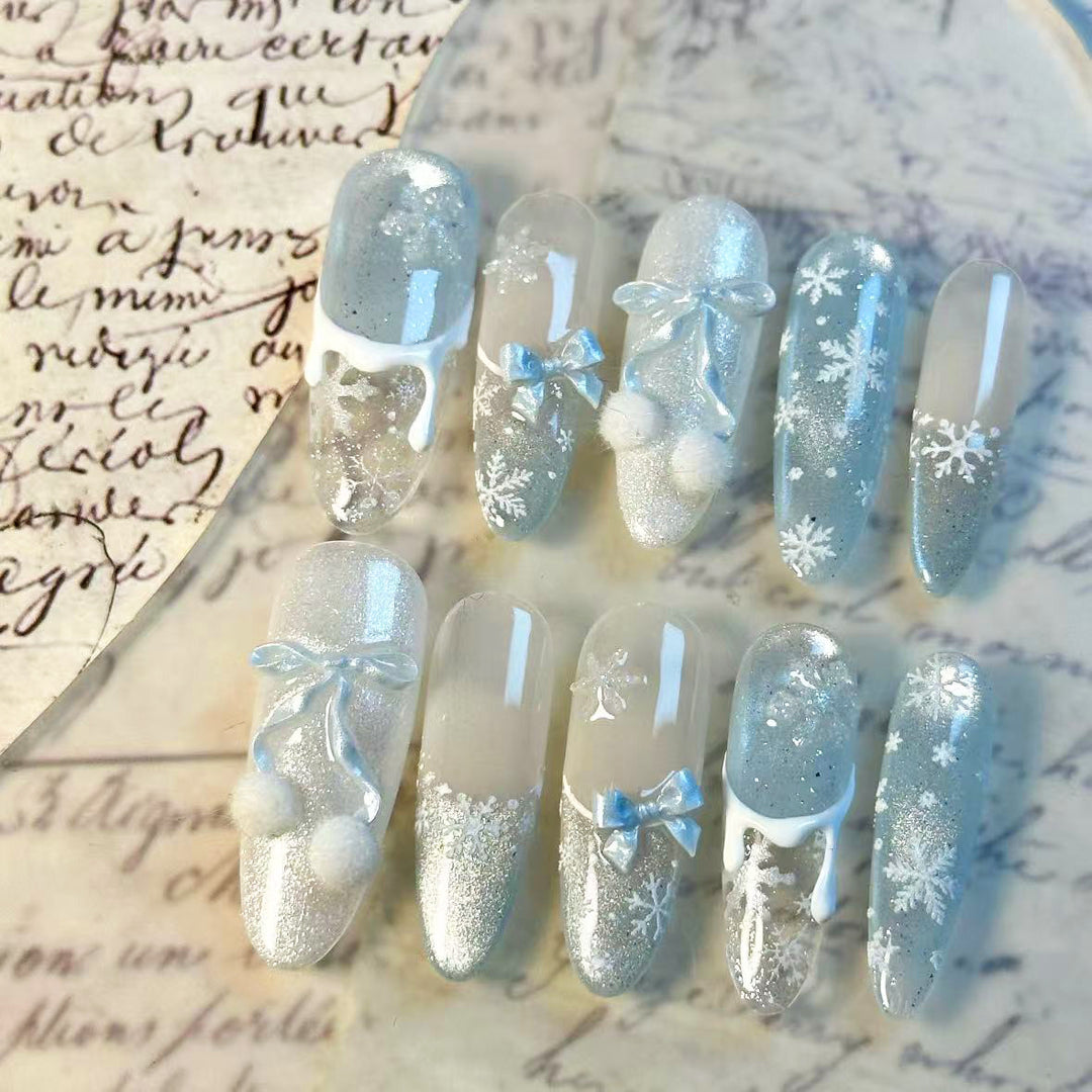 Winter-Themen Press-On Nagelset