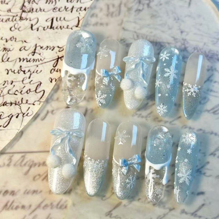 Winter-Themen Press-On Nagelset