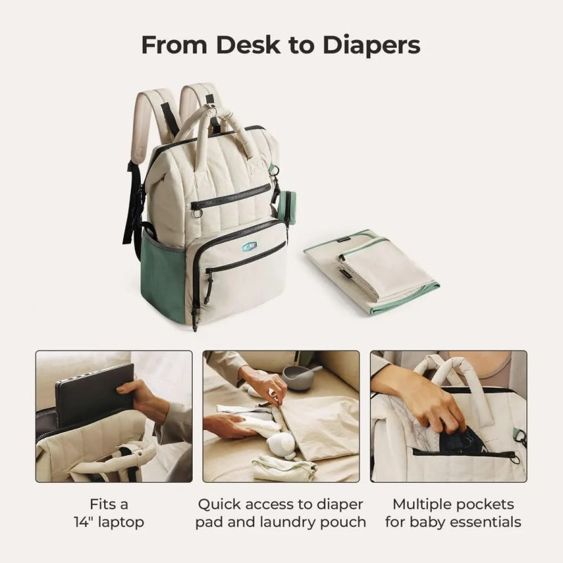 Multi-Taschen gesteppter Rucksack Karnz