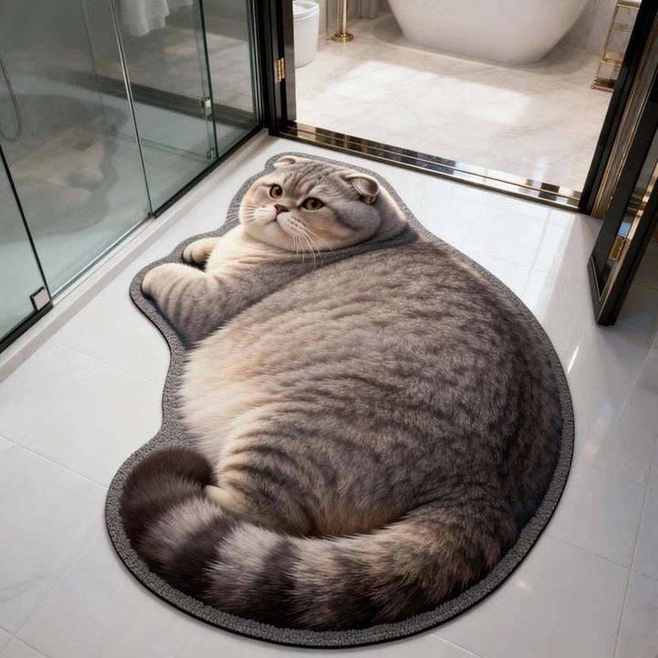 Katzenförmige Badmatte