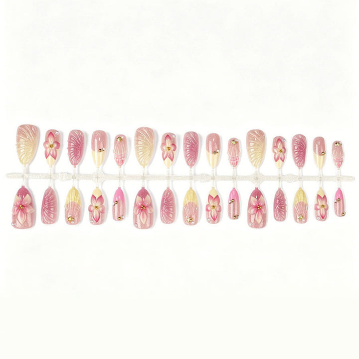 Blumen 3D Press-On Nagelkunst Set