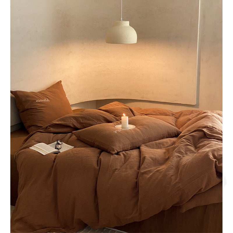 Bettwäsche-Set aus Baumwoll-Musselin mit gesteppter Ganzjahresdecke