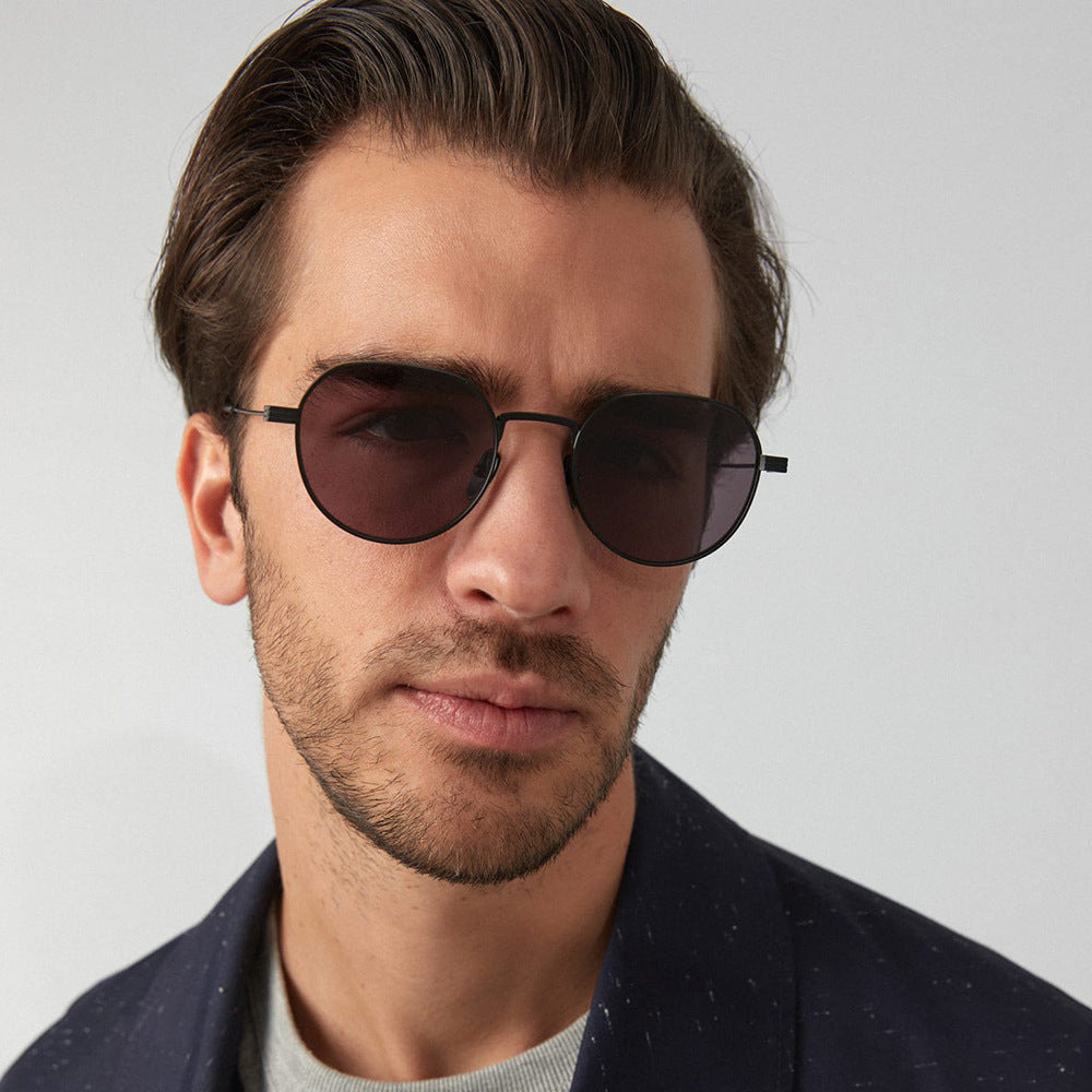 Damen Stilvolle runde Designermode Sonnenbrille Karnz
