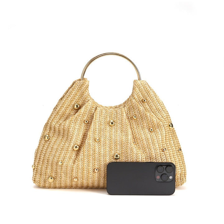 Texturiertes Metallic-Abendhandtasche