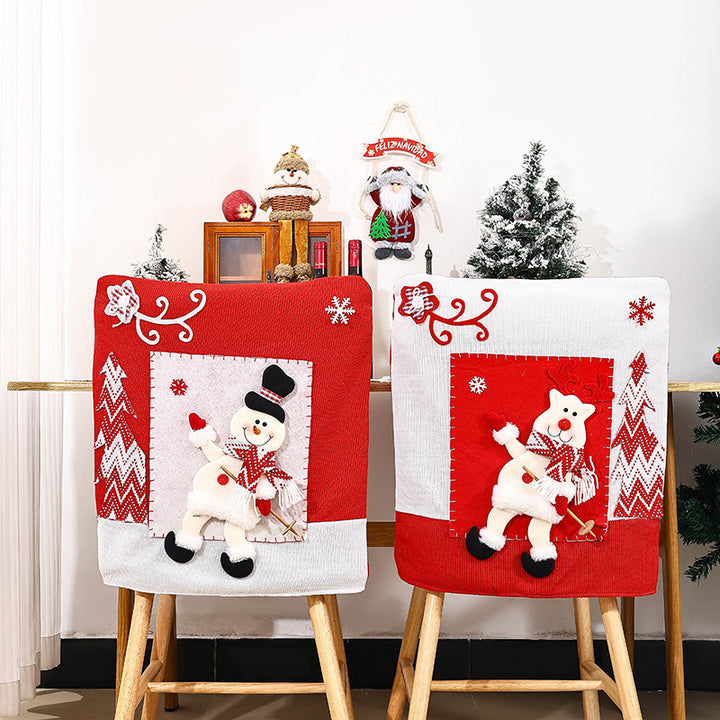 Festliche Stuhlüberzüge mit Weihnachtsmotiv Karnz