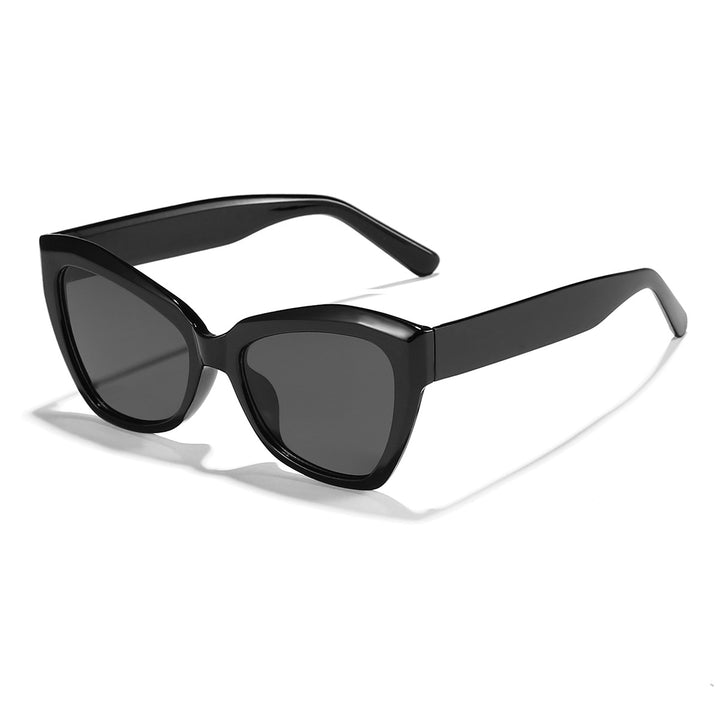 Damen Cat-Eye Sonnenbrille mit stilvollem transparentem Rahmen Karnz