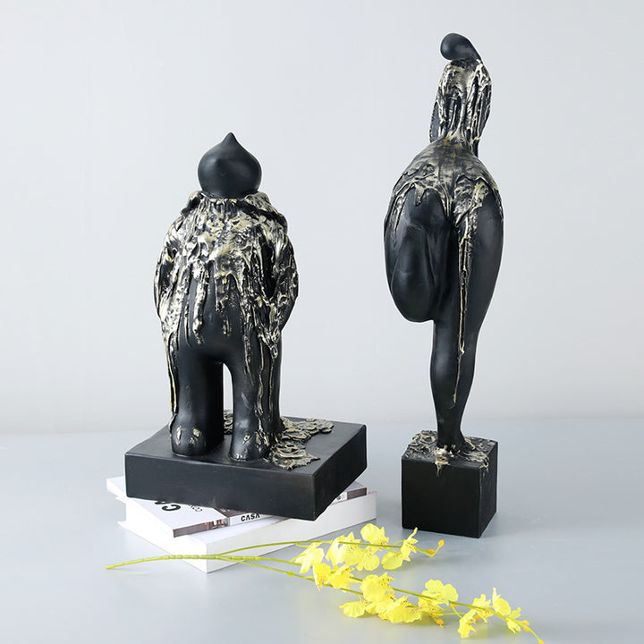 Abstrakte dekorative Flamingo-Skulptur