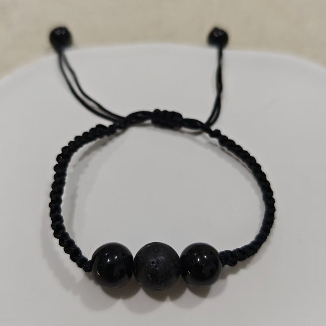 Verstellbares Lava-Stein-Armband Karnz