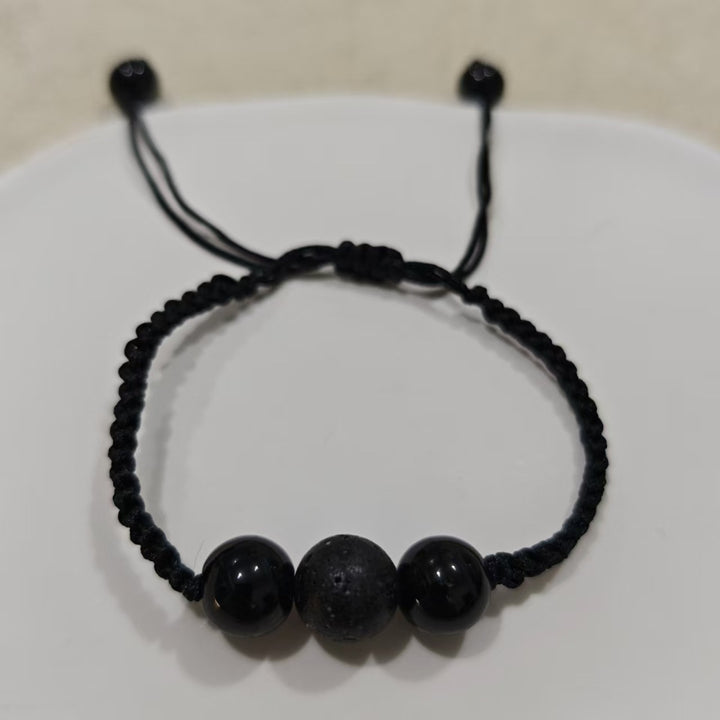Verstellbares Lava-Stein-Armband Karnz
