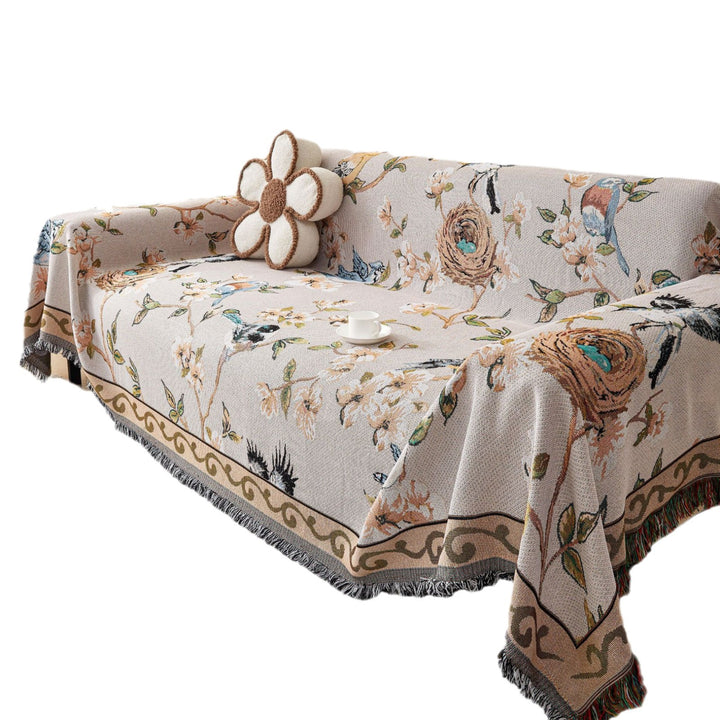 Künstlerisches Blumenmuster Sofaüberwurf