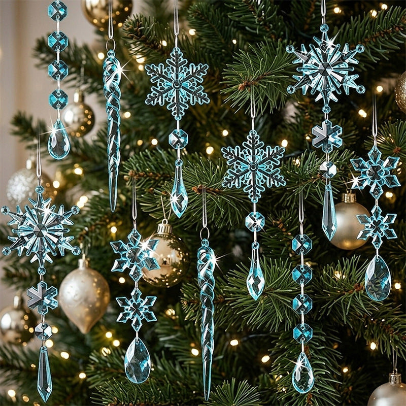 Kristall Schneeflocken Ornament Set