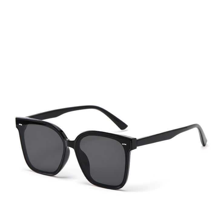 Damen moderne quadratische Sonnenbrille mit transparentem Rahmen Karnz 1780030387