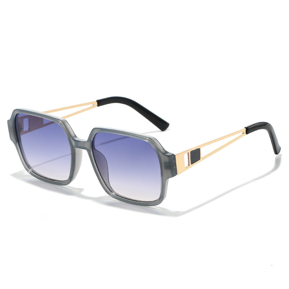 Chic Übergroße Quadratische Sonnenbrille mit Dekorativen Akzenten Karnz