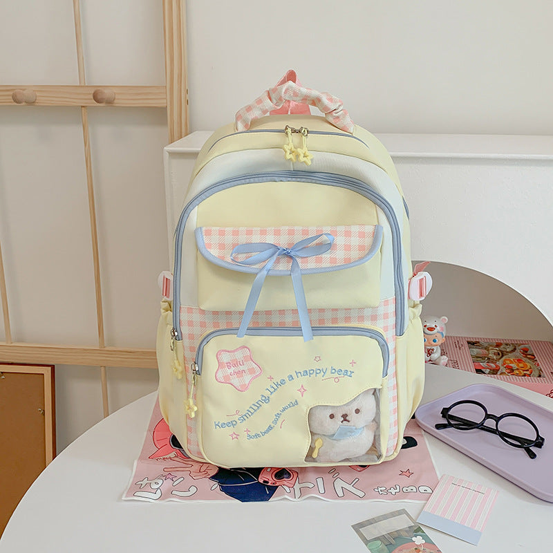 Verspielt gemusterter Schulrucksack Karnz