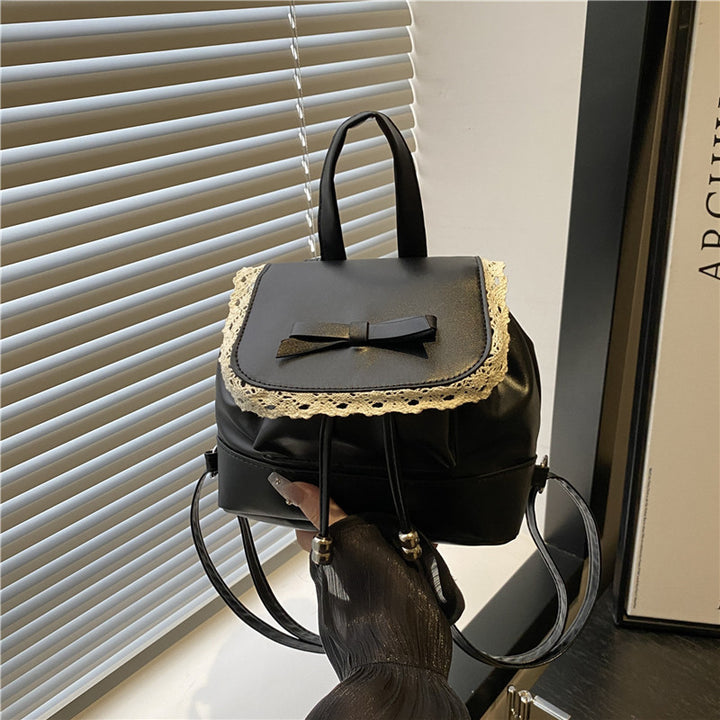 Niedlicher Mini-Rucksack mit Spitzenbesatz Karnz
