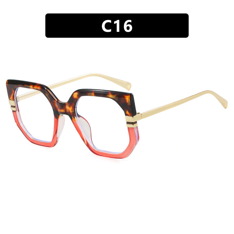 Damen geometrische Sonnenbrille mit luxuriösem goldenen Rahmen und polarisierenden Gläsern Karnz
