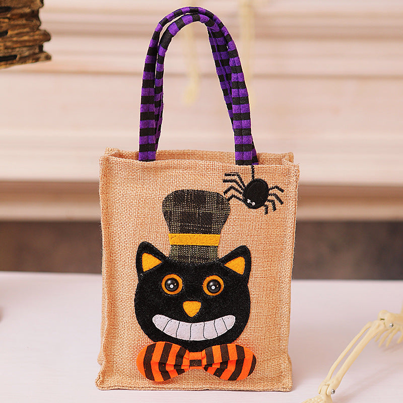 Halloween Einkaufstasche mit Katzenmotiv Karnz