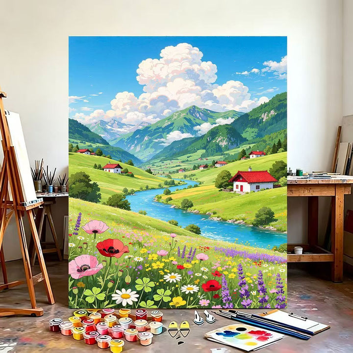 Szenerische Berglandschaft Wandkunst Karnz