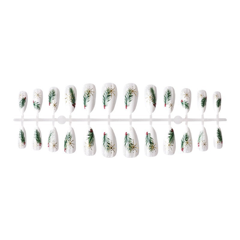 Festliche Botanische Press-On Nagelkunst