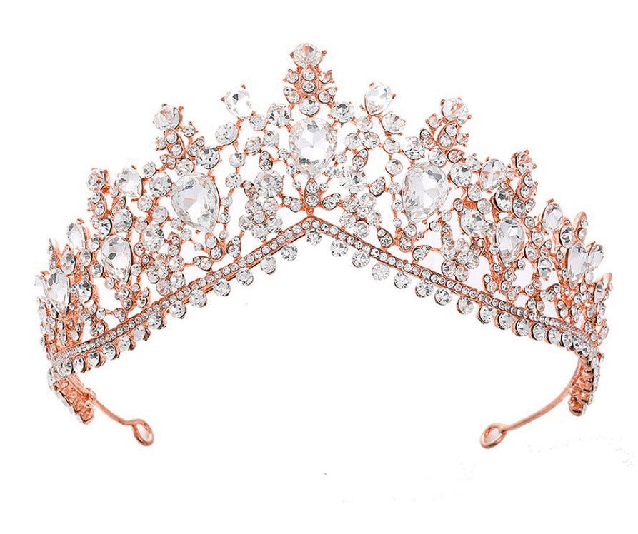 Damen Glamouröse Tiara mit Strass- und Kristallverzierungen Karnz