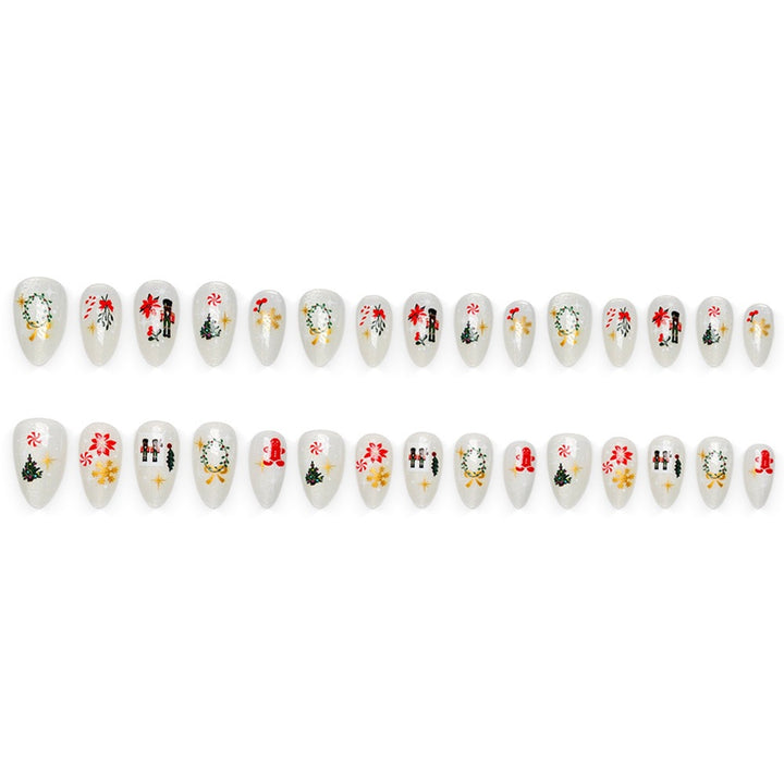 Kunstnägel mit festlichen Weihnachtsmotiven Karnz