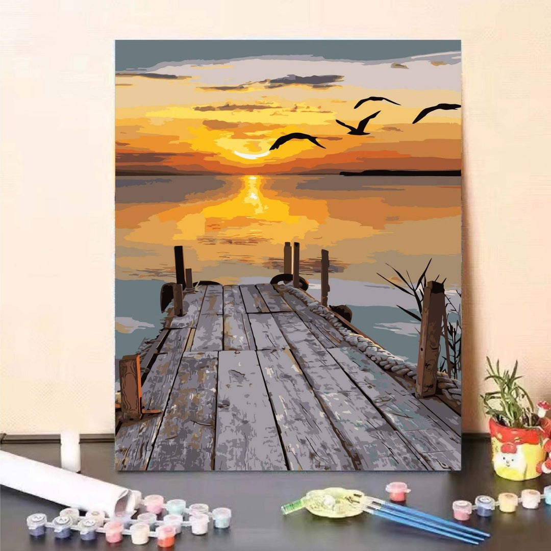 DIY Landschaft Malen nach Zahlen Kunstset Karnz