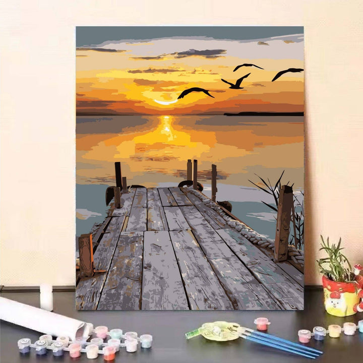 DIY Landschaft Malen nach Zahlen Kunstset Karnz