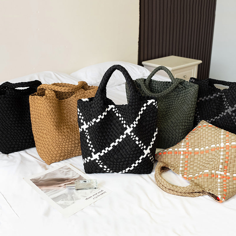 Geflochtene Handtasche mit Abnehmbarer Clutch Karnz