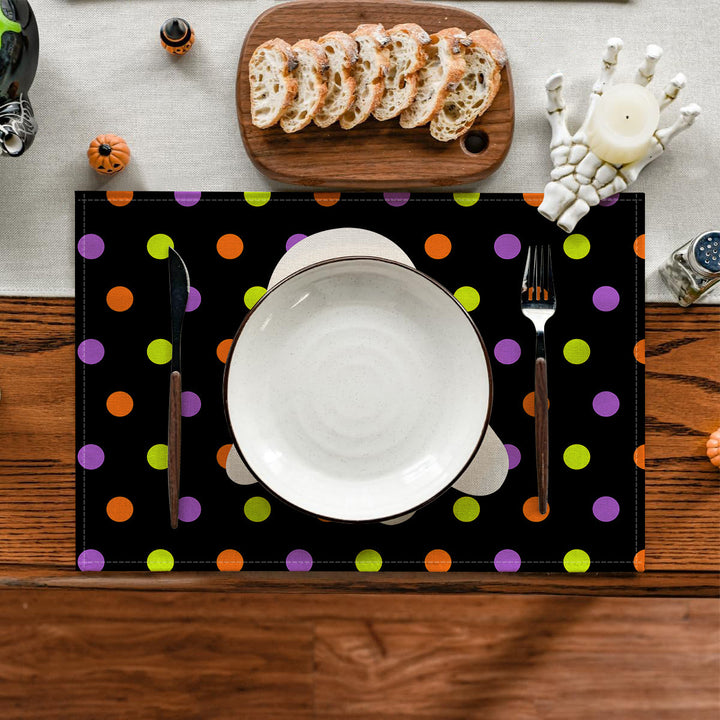 Mehrteiliges Halloween-Tischset aus abwischbarem Vinyl rutschfeste Platzdeckchen