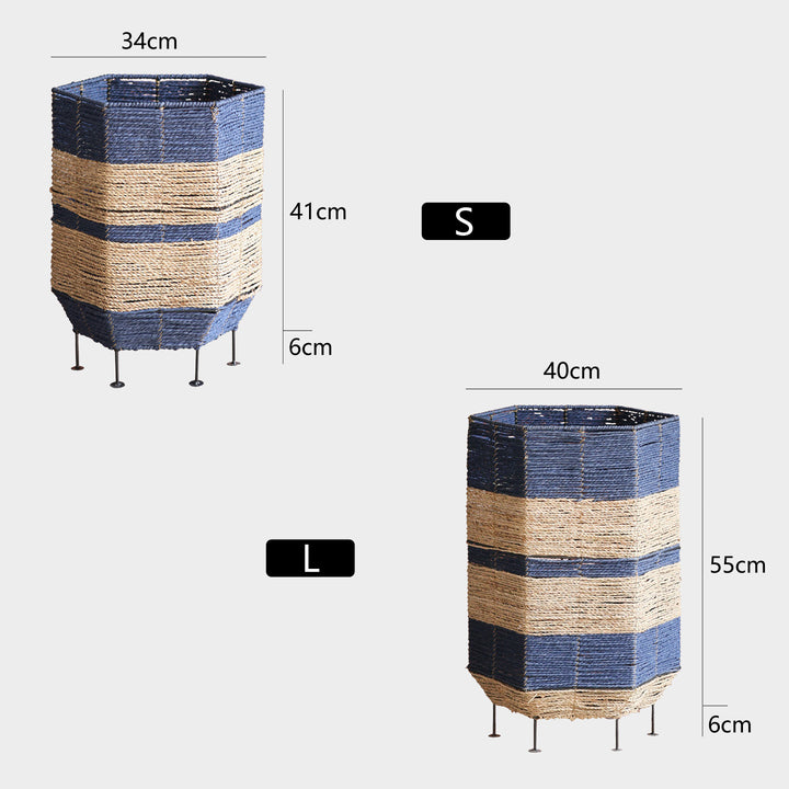 Stilvoller Wäschekorb aus Rattan mit Metallbeinen Karnz