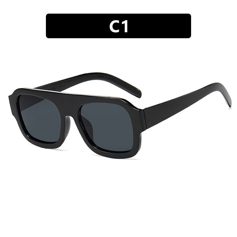 Damen modische quadratische Sonnenbrille mit auffälligem Tierdruckdesign Karnz