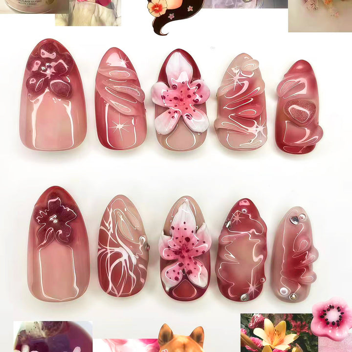 Dekoratives Floral Nail Art Set