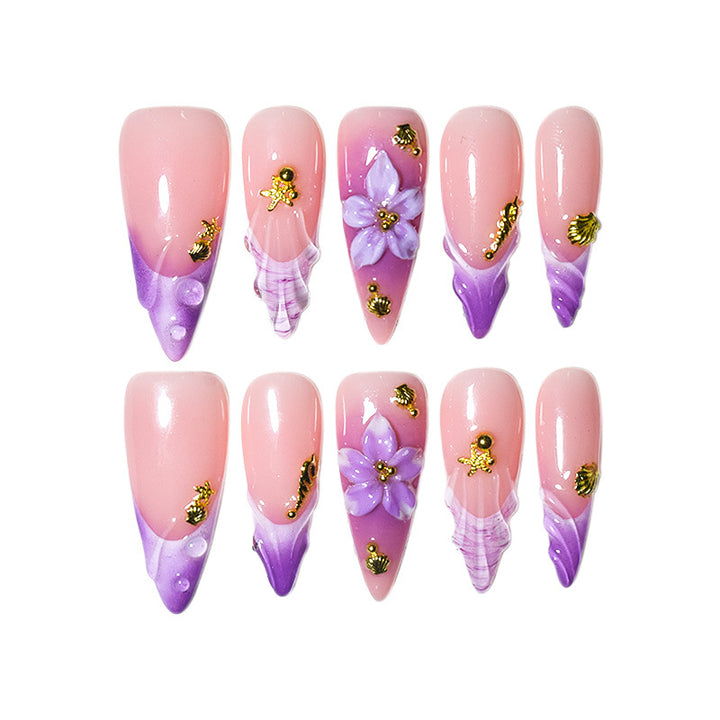 Floral 3D Nagelkunst Verlängerungen Karnz
