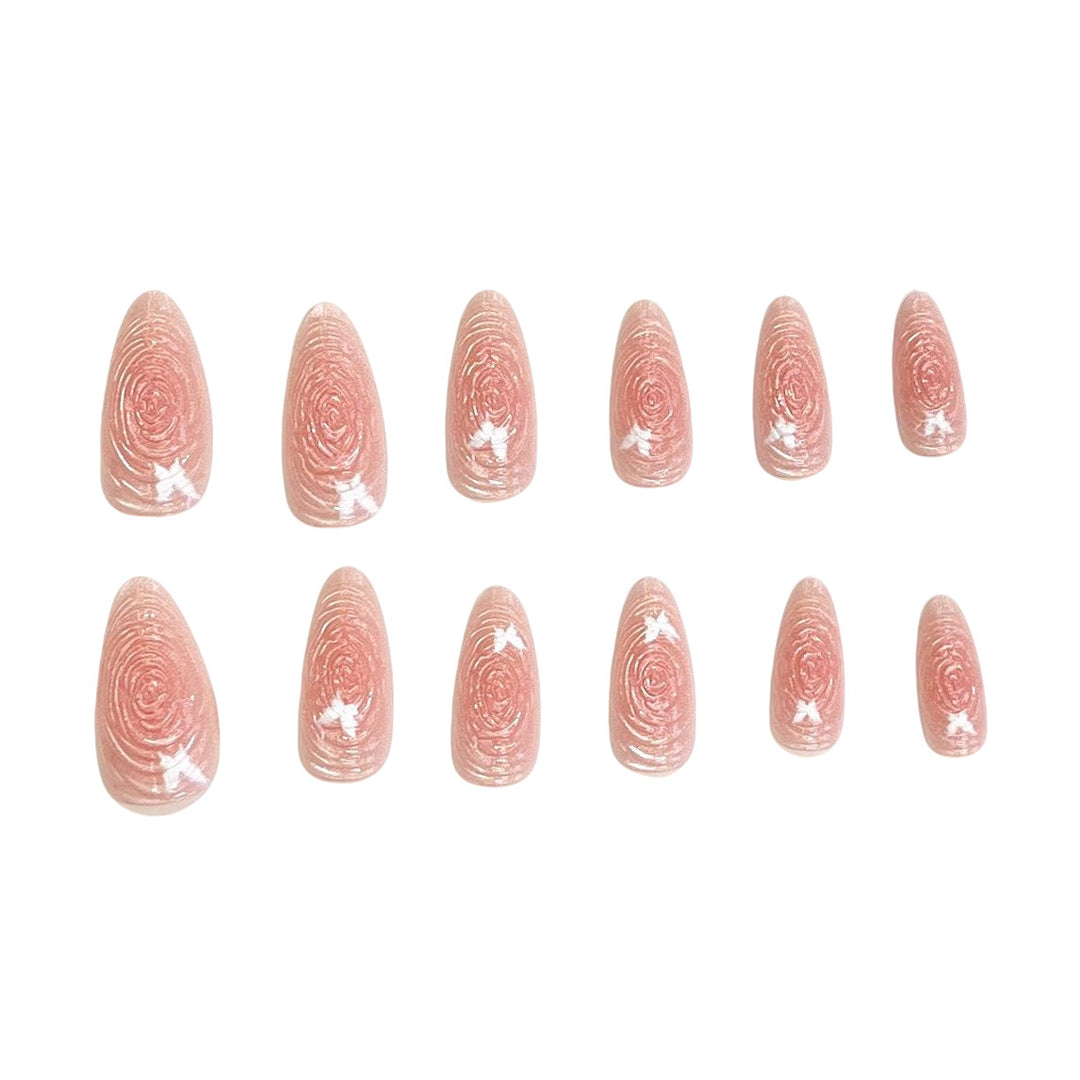Künstlerisches floral-akzent druck auf nagelset Karnz