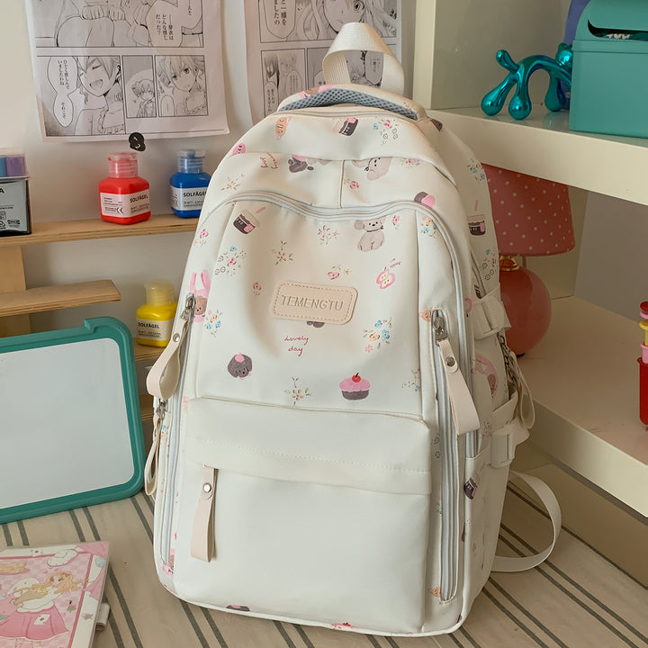 Verspielt Illustrierter Rucksack Karnz 1791205930