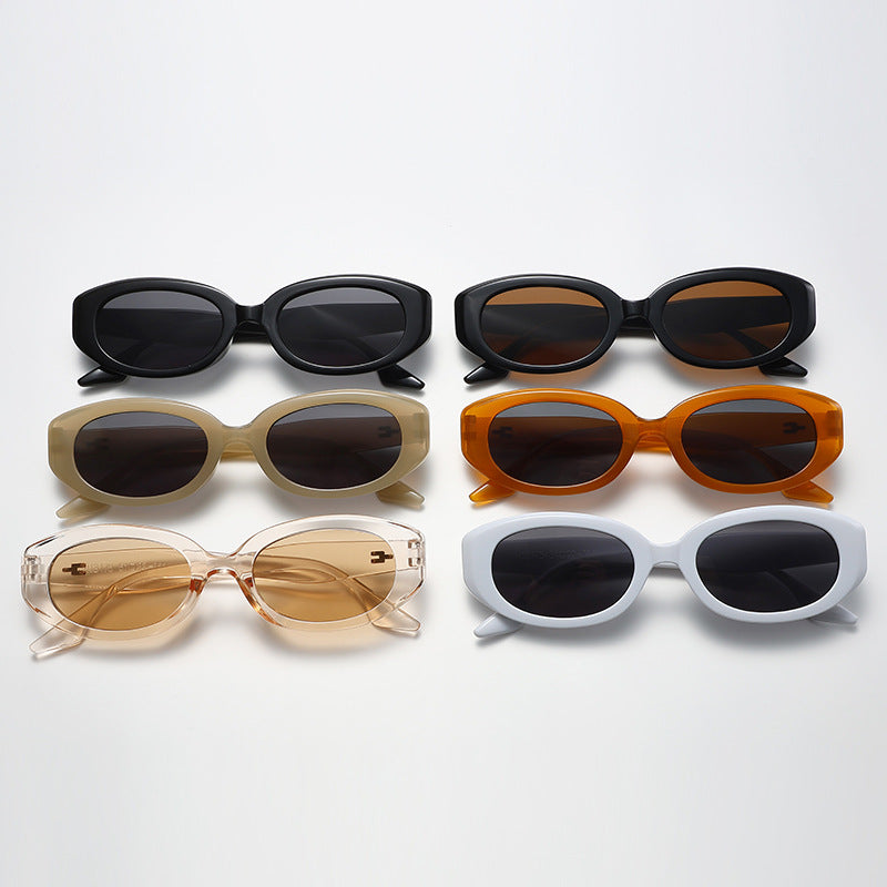 Damen modische Sonnenbrille mit modernem, ovalem Rahmen Karnz