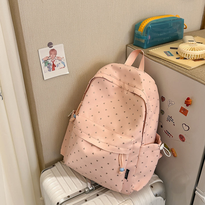 Verspielt Herz-Print Rucksack Karnz