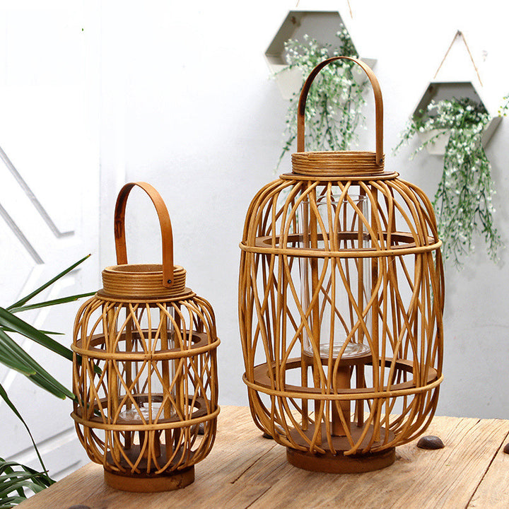 Elegante Handgefertigte Laterne Aus Naturmaterialien Karnz
