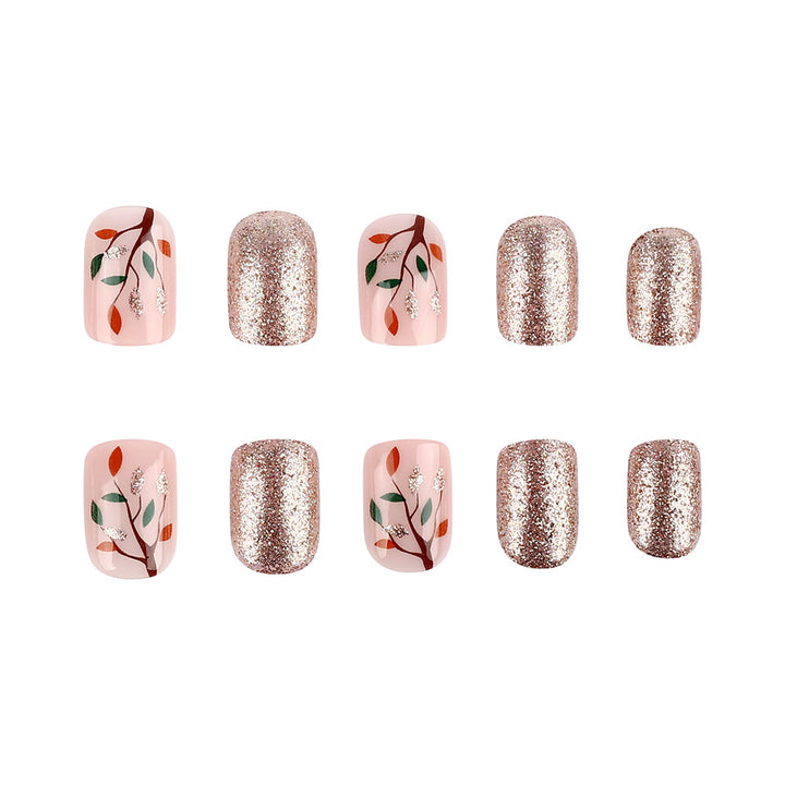 Glitzerndes Blumen-Nagelkunst-Design Karnz