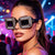 Damen Designer-Sonnenbrille mit extravaganten Nietenverzierungen Karnz