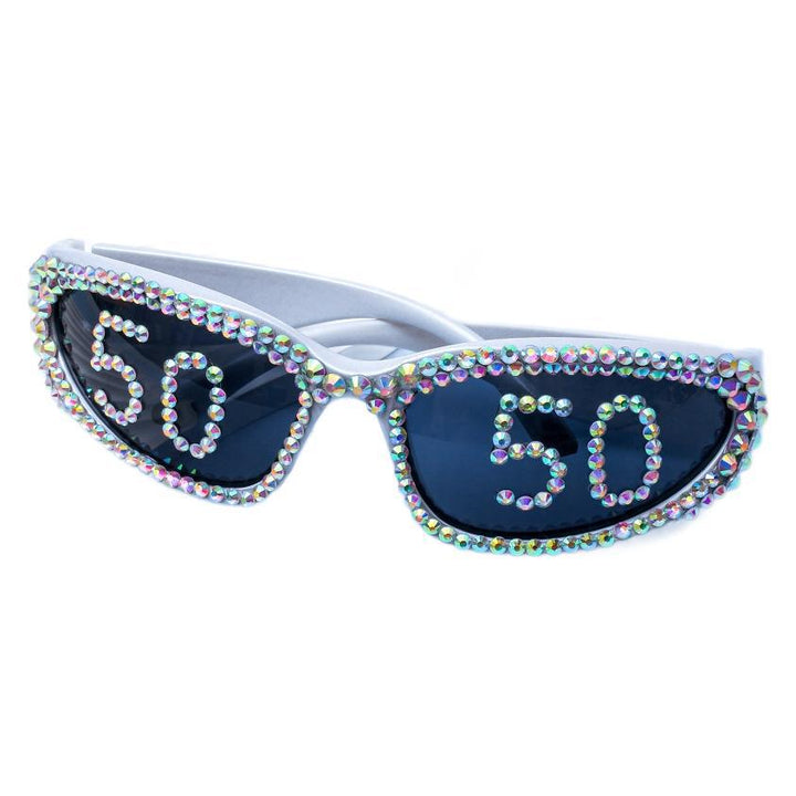 Statement Swarovski-Kristall verzierte Sonnenbrille Karnz