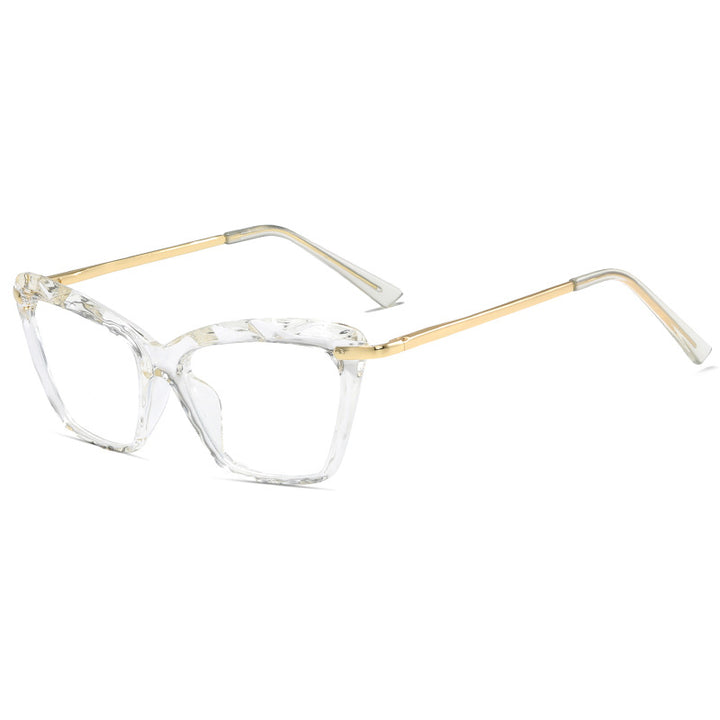 Damen modische große Brille mit elegantem Metallrahmen Karnz