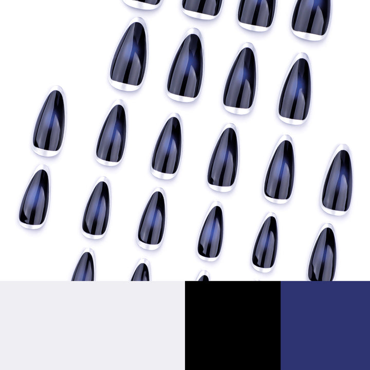 Kunstvolle Stiletto-Nägel mit Glamourösem Metallic-Finish Karnz