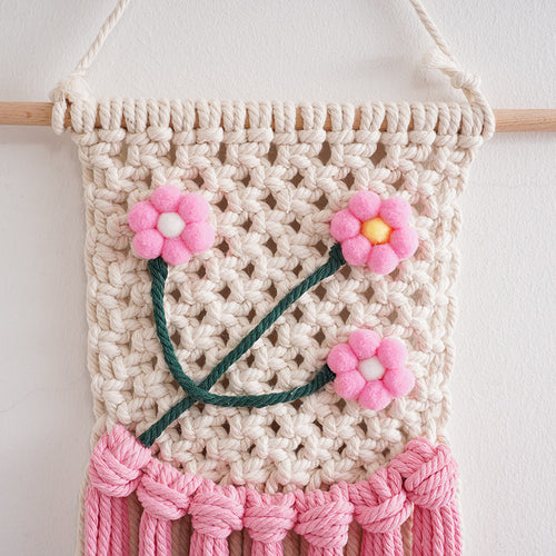 Makramee Floral Wandbehang Dekor Karnz