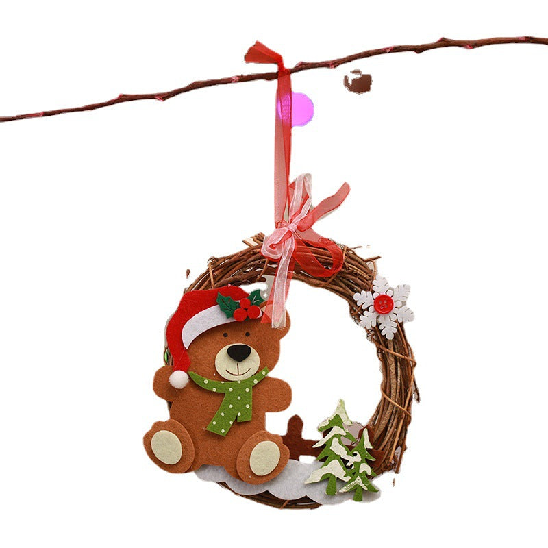 Dekorativer Weihnachtskranz mit Rentier-Motiv Karnz