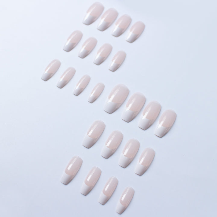 Elegante Französisch Spitze Acryl Nagel Set
